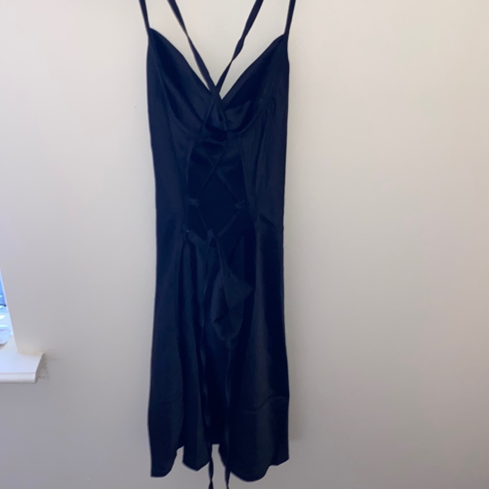 Satin Backless Mini Dress
